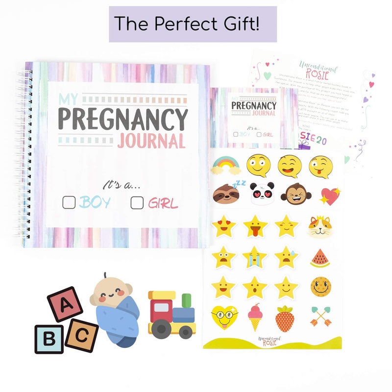 Unconditional rosie My Belly Book | Pregnancy Journal and Baby Memory Book with Stickers | Baby's Scrapbook and Photo Album | Pregnancy Journals for First Time Moms | Pregnancy Journal Memory Book - Image 4